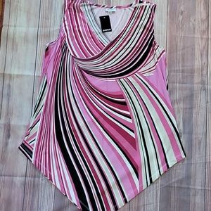 🌻Avenue plus-size retro pattern v-neck sleeveless